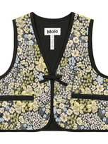 Molo Kids' Hilma Floral-print Gilet In Black