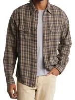 The Normal Brand Mountain Regular Fit Flannel Button-up Shirt In Taupe Plaid