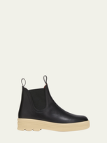 Loro Piana Lakeside Leather Chelsea Boots In Black