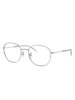 Ray Ban Rb6509 Optics Eyeglasses Silver Frame Demo Lens Lenses Polarized 53-20 In Silber