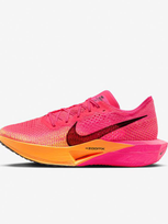 Nike Zoomx Vaporfly 3 Flyknit Running Sneakers In Hyper Pink/black/laser Orange