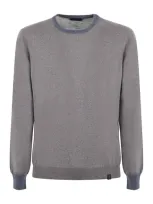 Fay Sweater In Tortora/grigio