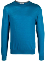 Fileria Round-neck Virgin-wool Jumper In Blue