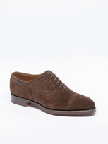 Edward Green Mocca Suede Shoe In Marrone