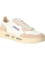 Autry Sneakers In White And Caramel Leather