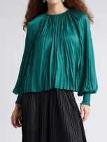 Ulla Johnson Aidy Blouse In Jadeite