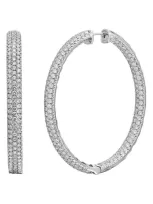 Bony Levy Diamond Inside Out Hoop Earrings In 18k White Gold