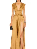 Michael Costello X Revolve Hayward Gown In Metallic Gold