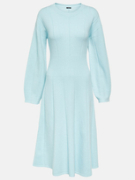 Joseph Wool-blend Sweater Dress In Blue