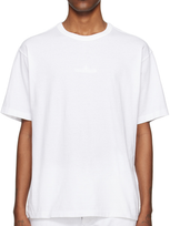 Stone Island White Embroidered T-shirt