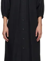 Mm6 Maison Margiela Black Buttoned Maxi Dress In 900 Black