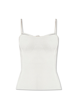 Jacquemus Ribbed Singlet Top In White