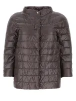 Herno Woman Aubergine Nylon Down Jacket In Purple