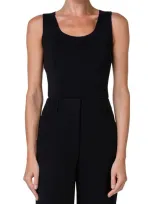 Akris Silk Stretch Knit Tank In Black