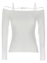 Jacquemus White Le Papier 'le T-shirt Sierra' Long Sleeve T-shirt In 100 White