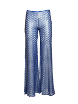 Missoni Open Knitted Flared Trousers In Blue