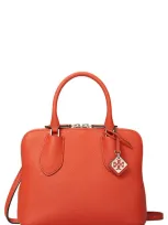 Tory Burch Mini Leather Swing Crossbody Bag In Poppy Red