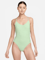 Nike Women's Swim Retro Flow T-back One-piece Swimsuit In Vapor Green 