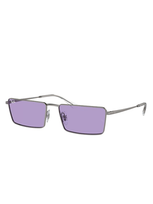 Ray Ban Emy Bio-based Sunglasses Gunmetal Frame Violet Lenses 59-17