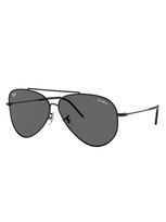 Ray Ban Aviator Reverse Sunglasses Black Frame Grey Lenses 62-11