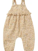 Rylee + Cru Babies' Kinsley Floral Ruffle Cotton Romper In Blossom