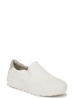 Dr. Scholl's Time Off Slip-on Sneaker In White Faux Leather