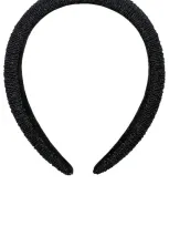 Emi Jay Halo Headband In Black Ruffle