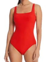 Bleu By Rod Beattie Walk The Line Floating Underwire One-piece Swimsuit In Golden Gate