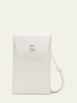 Akris Anouk Phone Pouch Crossbody Bag In White