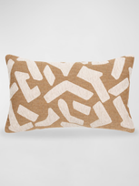 Elaine Smith Fascination Outdoor Lumbar Pillow In Caramel