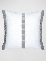 Elaine Smith Deluxe Jacquard Indoor/outdoor Pillow, 20" Square In Cloud