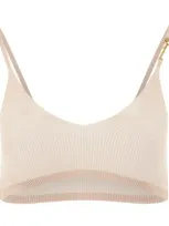 Jacquemus Top Le Bandeau Pralu In Ivory