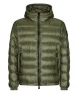 Add Green Quilted Down Jacket With Hood Men