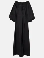 Adriana Degreas Effortless Chic Cotton Maxi Dress In Black