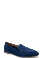 Aerosoles Neo Square Toe Loafer In Navy Suede