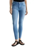 Ag High Rise Ankle Skinny Jeans In Palm Beach