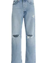 Agolde 90's Rigid High-rise Straight-leg Jeans In Blue