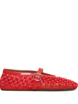 Alaïa Embellished Ballet Flats In Orange