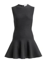 Alaïa Rib-knit Mini Dress In Black