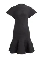 Alaïa Wool-blend Mini Dress In Black