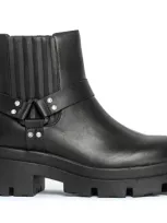 Allegra James Amara Biker Bootie In Black