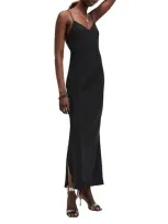 Allsaints Bryony Maxi Slip Dress In Black