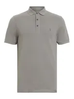 Allsaints Cotton Reform Polo Shirt In Grey