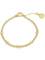 Allsaints Pyramid Stud Link Bracelet In Gold