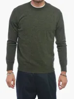 Altea Crew Neck Lunetta Virgin Wool Sweater In Green