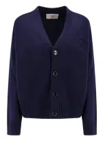 Ami Alexandre Mattiussi Ami De Coeur Cardigan In Blue