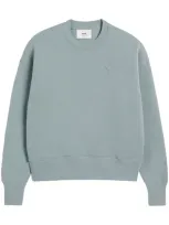 Ami Alexandre Mattiussi Ami De Coeur Cotton Blend Sweatshirt In Blue