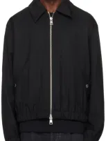 Ami Alexandre Mattiussi Black Ami De Cœur Bomber Jacket In Black/001