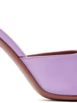 Amina Muaddi Purple Lupita Slipper Heeled Sandals In Violet