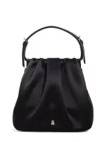 Amina Muaddi Vittoria Embellished Satin Tote Bag In Black